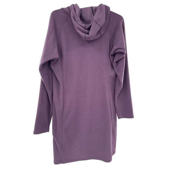 Melanzana Womens L Purple Recycled Polyester Hooded Dress With Kangaroo Pocket - Picture 4 of 5